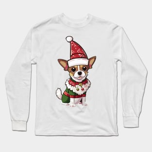 Christmas Chihuahua Dog Long Sleeve T-Shirt